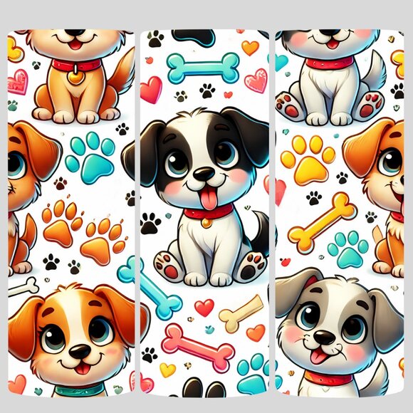 20 oz Cute Puppy Tumbler - Picture 1 of 4